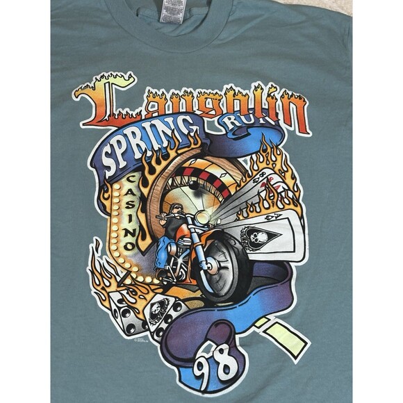 Fruit of the Loom Other - Vintage 1998 Laughlin NV Spring Run Motorcycle Rally 2 Sided Tee Size XL